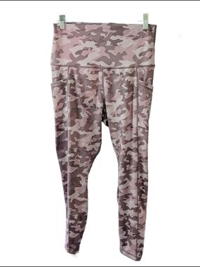 Reflex Pink and Mauve Camo Leggings With Pockets - Active Athleisure Yoga Pants